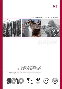 Adding Value to Livestock Diversity Markets