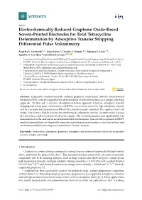 Electrochemically Reduced Graphene Oxide-Based Screen-Printed