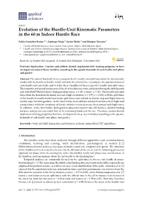 Evolution of the Hurdle-Unit Kinematic Parameters in the 60 M Indoor Hurdle Race