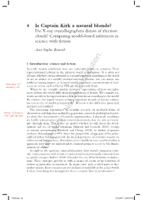 Is Captain Kirk a Natural Blonde? Do X-Ray Crystallographers Dream of Electron Clouds? Comparing Model-Based Inferences in Science with ﬁction