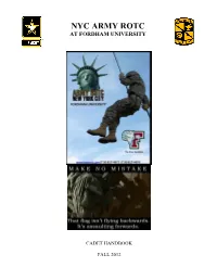 Nyc Army Rotc at Fordham University