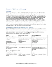 Pervasive PSQL Vx Server Licensing