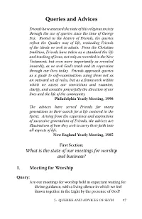 Queries and Advices