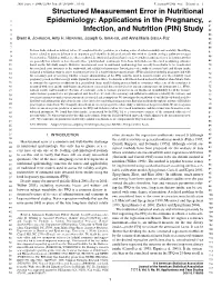Structured Measurement Error in Nutritional Epidemiology 3 � 1 = F 60 Ki2 J Kij