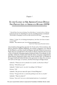 Chapter 7. in the Closet of Sir Arthur Conan Doyle