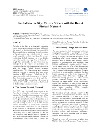 Citizen Science with the Desert Fireball Network