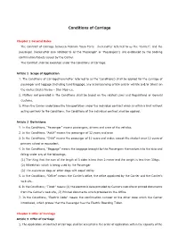 Conditions of Carriage