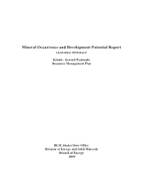 Mineral Occurrence and Development Potential Report LEASABLE MINERALS