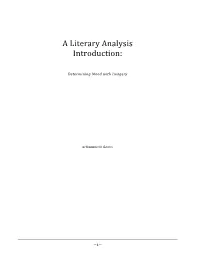 A Literary Analysis Introduction