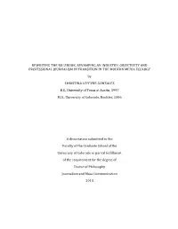 Objectivity and Professional Journalism in Transition in the Modern Media Ecology