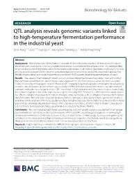 QTL Analysis Reveals Genomic Variants Linked to High-Temperature