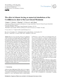 The Effect of Climate Forcing on Numerical Simulations of the Cordilleran Ice Sheet at the Last Glacial Maximum