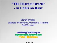 The Heart of Oracle” - in Under an Hour