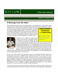 A Message from the Chair