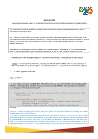 Country Self-Assessment Report on Implementation and Enforcement of G20 Commitments on Foreign Bribery