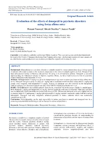 Evaluation of the Effects of Donepezil in Psychotic Disorders Using Swiss Albino Mice