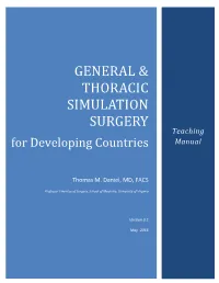 General & Thoracic Simulation Surgery