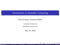 Introduction to Scientific Computing