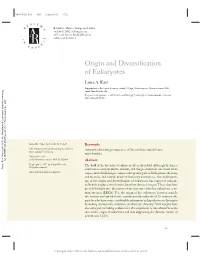 Origin and Diversification of Eukaryotes
