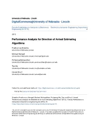 Performance Analysis for Direction of Arrival Estimating Algorithms