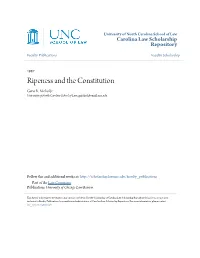 Ripeness and the Constitution Gene R