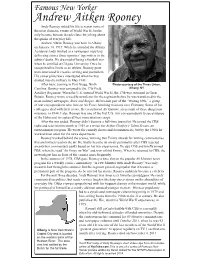 Andy Rooney Risked His Life to Report Some Of