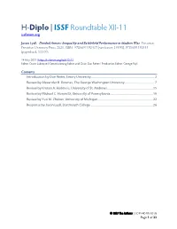 H-Diplo/ISSF Roundtable XII