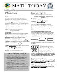 MATH TODAY Grade 5, Module 5, Topic D