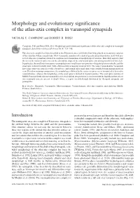 Morphology and Evolutionary Significance of the Atlas−Axis Complex in Varanopid Synapsids