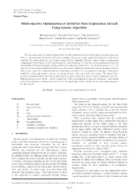 Multi-Objective Optimization of Airfoil for Mars Exploration Aircraft Using Genetic Algorithm