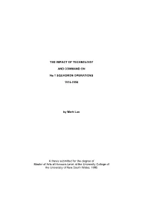 THE IMPACT of TECHNOLOGY and COMMAND on No 1 SQUADRON