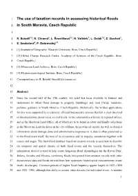 The Use of Taxation Records in Assessing Historical Floods
