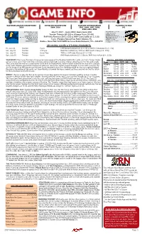 2017 Curve at a Glance Broadcast Information This