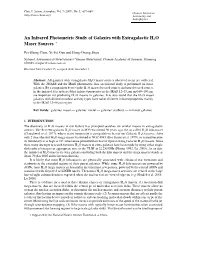 An Infrared Photometric Study of Galaxies with Extragalactic H2O Maser Sources ∗