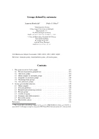 Groups Defined by Automata