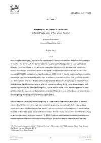 Hong Kong and the Context of Laissez-Faire: Myths and Truths About a 'Free Market Paradise'