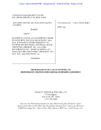 Motion for Partial Summary Judgment