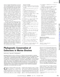 Phylogenetic Conservatism of Extinctions in Marine Bivalves