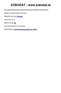 Trichopterological Literature This List Is Informative Which Means That It Will