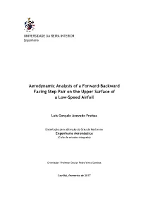 Aerodynamic Analysis of a Forward–Backward Facing Step Pair on the Upper Surface of a Low-Speed Airfoil