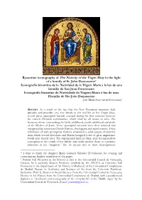 Byzantine Iconography of the Nativity of the Virgin Mary in the Light Iconografía Bizantina De La Natividad De La Virgen María