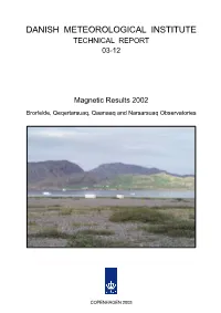 Danish Meteorological Institute Technical Report 03-12
