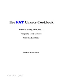 FAT Chance Cookbook