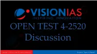OPEN TEST 4-2520 Discussion