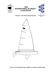 2008 International Ok Dinghy Class Rules