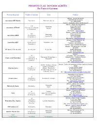 Agrément Actions CLAS 2014-2015