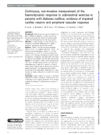 Continuous, Non-Invasive Measurement of the Heart: First Published As 10.1136/Hrt.2009.177113 on 22 October 2009