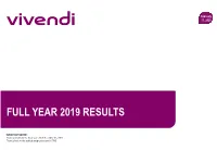 Full Year 2019 Results
