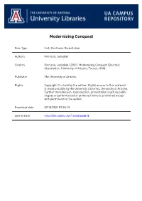 MODERNIZING CONQUEST Kinnison Dissertation