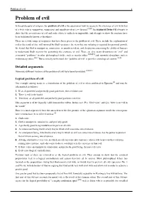 Problem of Evil 1 Problem of Evil